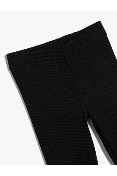 Basic Ribbed Leggings, Elastic Waistband - 8