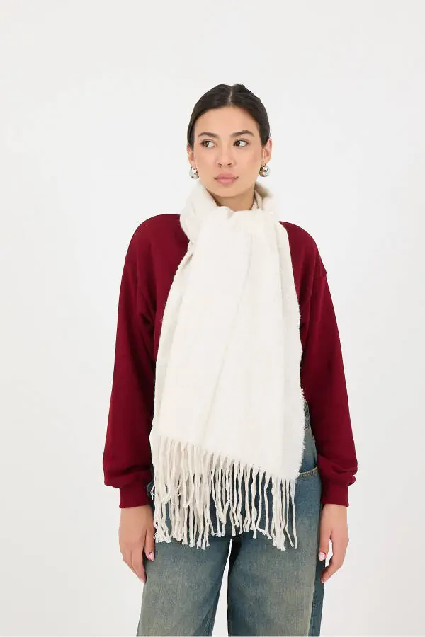 Basic Shawl Shawl07-a2-Stone - 1