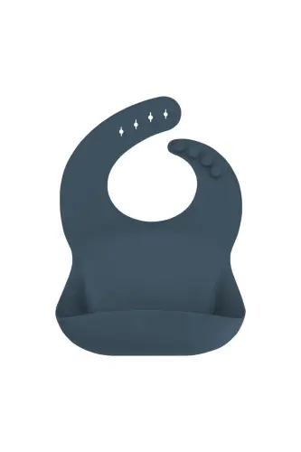 Basic Silicone Bib Deep Blue - 1