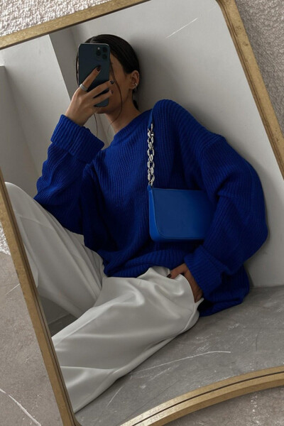 Basic Sweater with Polo Collar MG1264 - 9