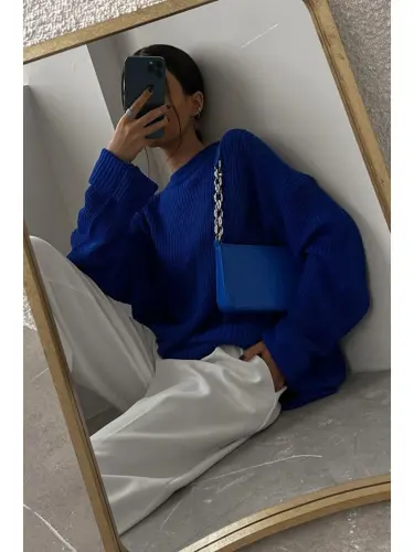 Basic Sweater with Polo Collar MG1264 - 1