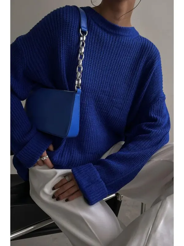 Basic Sweater with Polo Collar MG1264 - 2