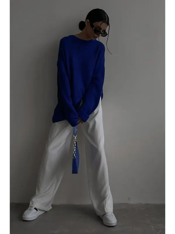 Basic Sweater with Polo Collar MG1264 - 3