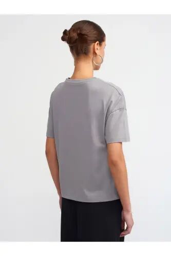 Basic T-shırt P3683-GRİ - 2