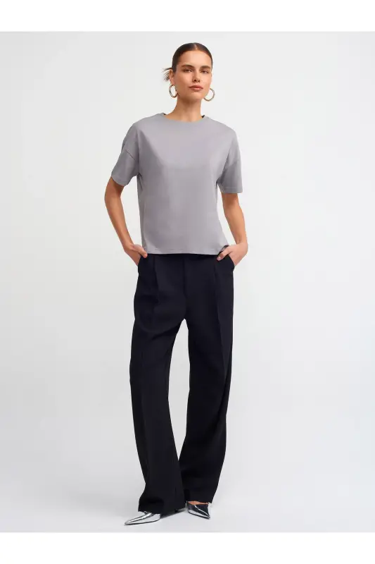Basic T-shirt P3683-GRİ - 1