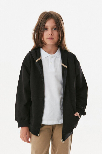 Basic Zip-Up Unisex Kids Sweatshirt - 11