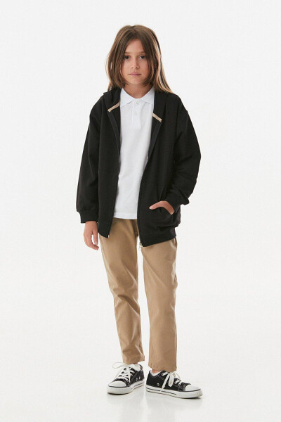 Basic Zip-Up Unisex Kids Sweatshirt - 12