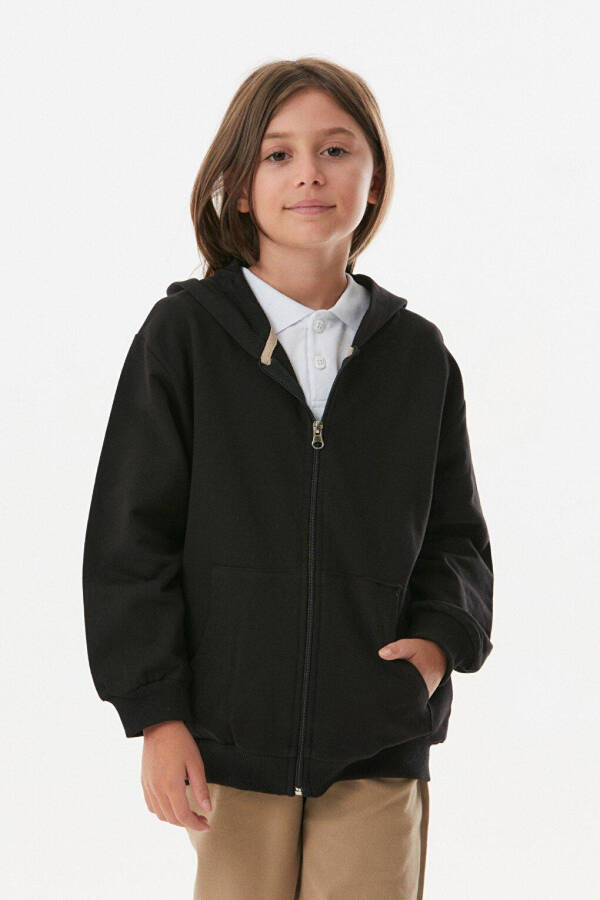 Basic Zip-Up Unisex Kids Sweatshirt - 15