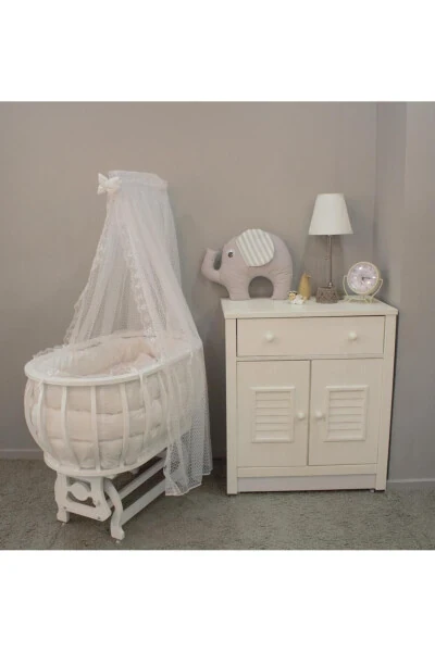 Basket Cradle Wooden Cradle Sleep Set Natural Wooden Bassine - TOMMYBABY