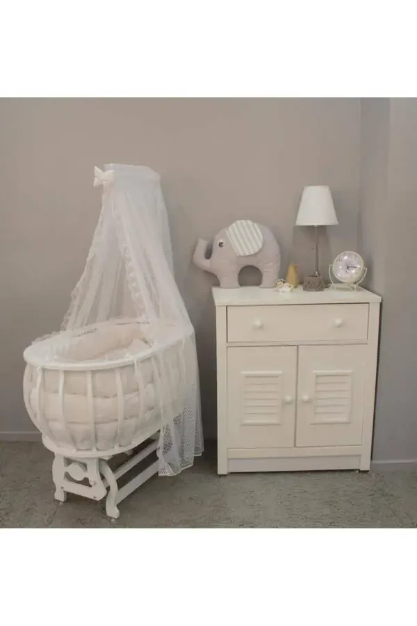 Basket Cradle Wooden Cradle Sleep Set Natural Wooden Bassine - 1