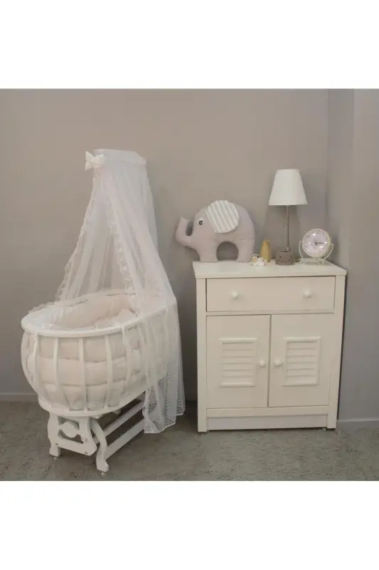 Basket Cradle Wooden Cradle Sleep Set Natural Wooden Bassine - TOMMYBABY