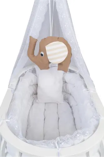 Basket Cradle Wooden Cradle Sleep Set Natural Wooden Bassine - TOMMYBABY (1)