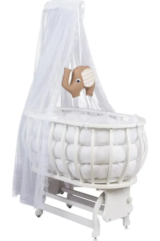 Basket Cradle Wooden Cradle Sleep Set Natural Wooden Bassine - 3