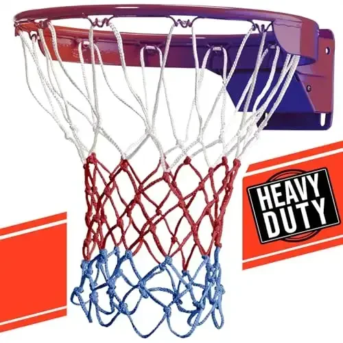 Basketball Net Replacement Heavy Duty - 12 Loops, Professional All Weather Anti Whip Nets, Fits Standard Indoor or Outdoor Rims - Premium Basketball Accessories - Hoop Net - ULTRA SPORTING GOODS