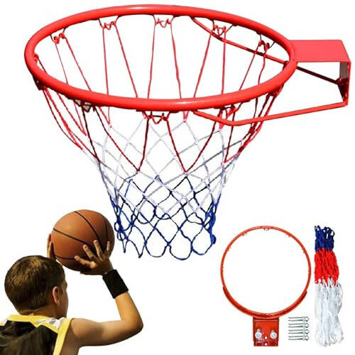 Basketbol Potası Değiştirme, İç Mekan Dış Mekan Basketbol Potası 15'' Duvara Monte Basketbol Potası Değiştirme Ağır Hizmet Tipi Basketbol Potası Takviyeli Çocuk Basketbol Potası - 2