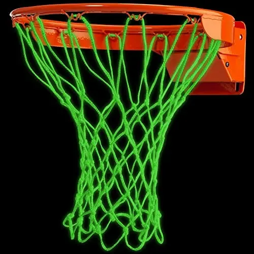 Basketbol to'ri almashtirish Heavy Duty - 12 ta halqa, Professional barcha ob-havo sharoitlariga mos Anti Whip to'rlari, Standart yopiq yoki ochiq havoda ishlatiladigan halqalarga mos keladi - Premium basketbol aksessuarlari - Hoop to'ri - 5