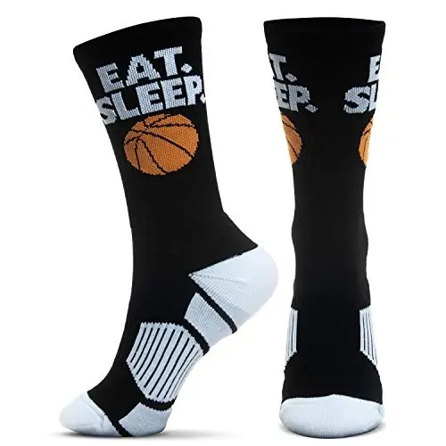 Баскетбольные носки ChalkTalkSPORTS — Мягкие, средняя длина, для детей и взрослых | Влагоотводящий материал, спортивная экипировка, надежная фиксация, поддержка свода стопы, дышащие, для мальчиков и мужчин - CHALKTALKSPORTS