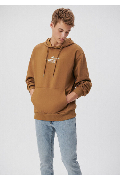 Baskılı Bej Sweatshirt (0S10047-71572) - 1