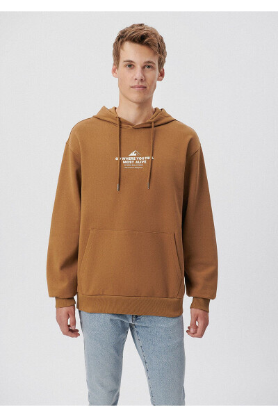 Baskılı Bej Sweatshirt (0S10047-71572) - 3