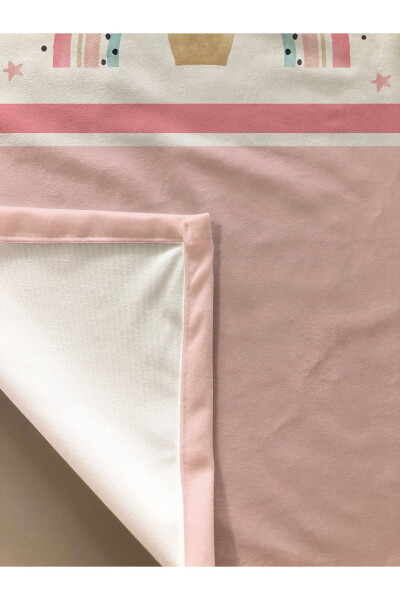 Baskılı Gökkuşağı Desenli Tek Kanat Çocuk Ve Bebek Odası Fon Perde - 3