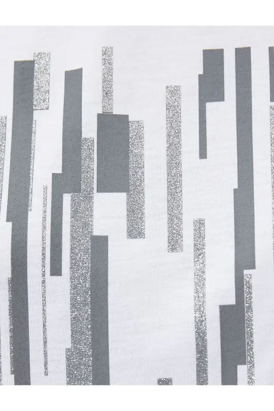 Baskılı futbolka qisqa yengli velosiped yoqasi Regular Fit - 6