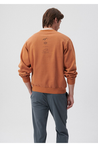 Baskılı Kahverengi Sweatshirt 0S10009-81216 - 8