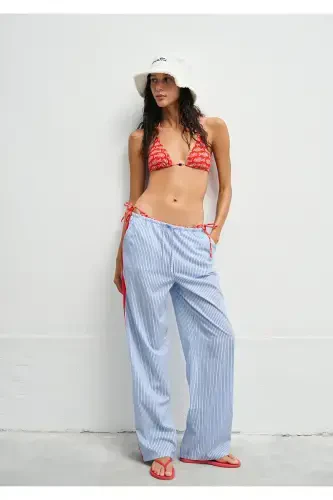 Baskılı Mavi Pantolon 1011049-90771 - 1