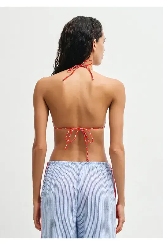 Baskılı Mavi Pantolon 1011049-90771 - 4