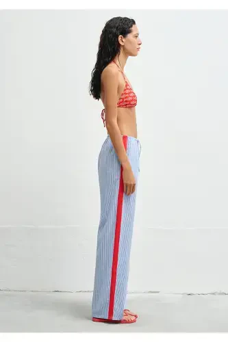 Baskılı Mavi Pantolon 1011049-90771 - 5