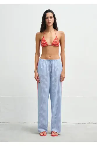 Baskılı Mavi Pantolon 1011049-90771 - 3