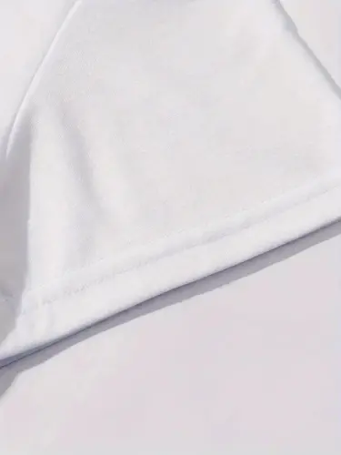 Baskılı Oversize Bisiklet Yaka T-shirt - Beyaz - 4