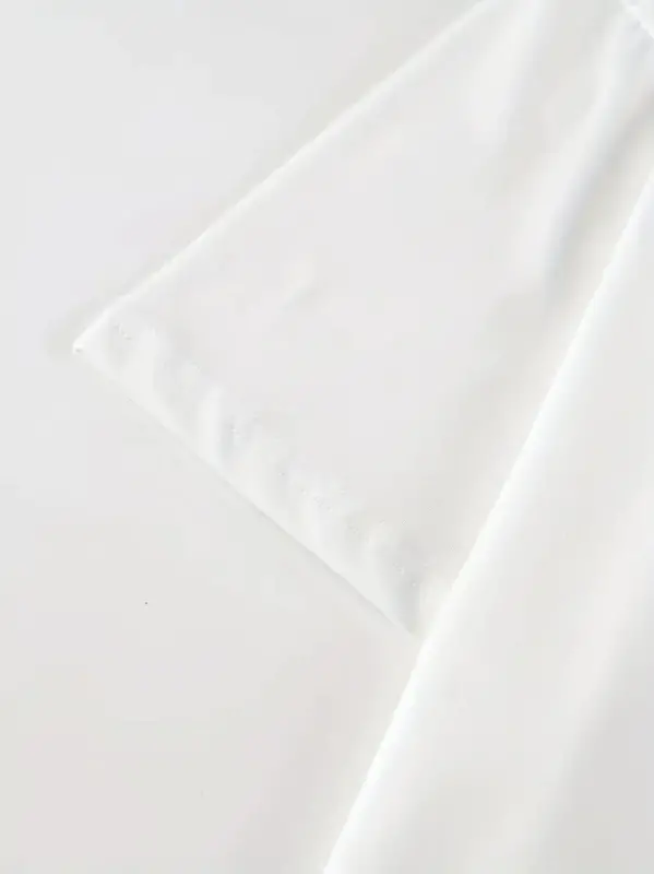 Baskılı Oversize Bisiklet Yaka T-shirt - Beyaz - 3