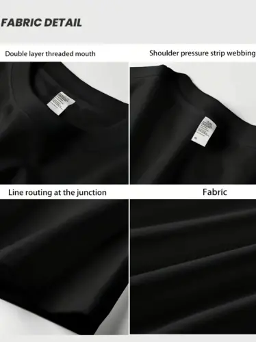 Baskılı Oversize Bisiklet Yaka T-shirt - Siyah - 3