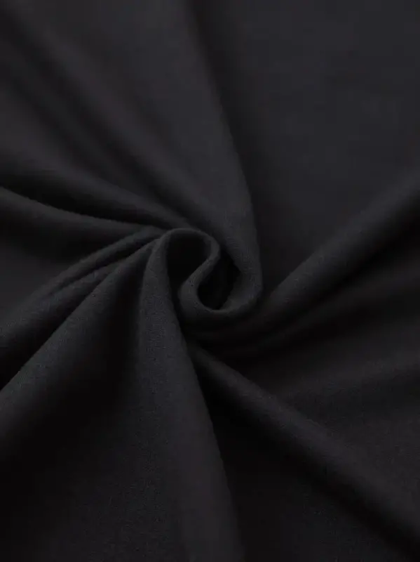 Baskılı Oversize Bisiklet Yaka T-shirt - Siyah - 2