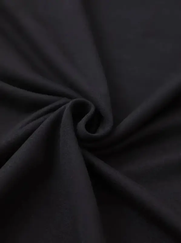 Baskılı Oversize Bisiklet Yaka T-shirt - Siyah - 2