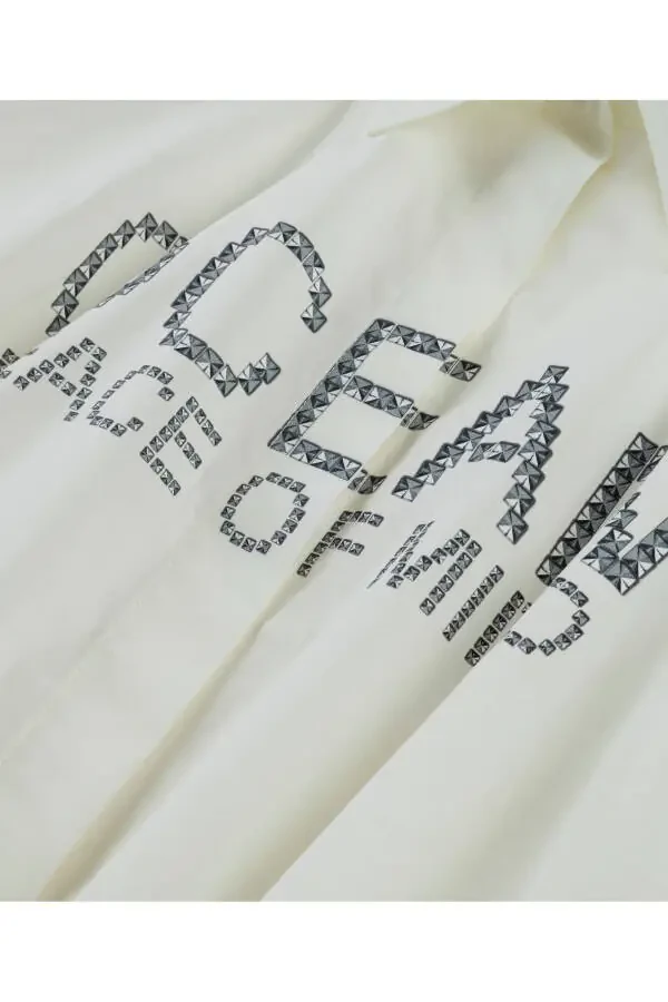 Baskılı poplin gömlek - 10