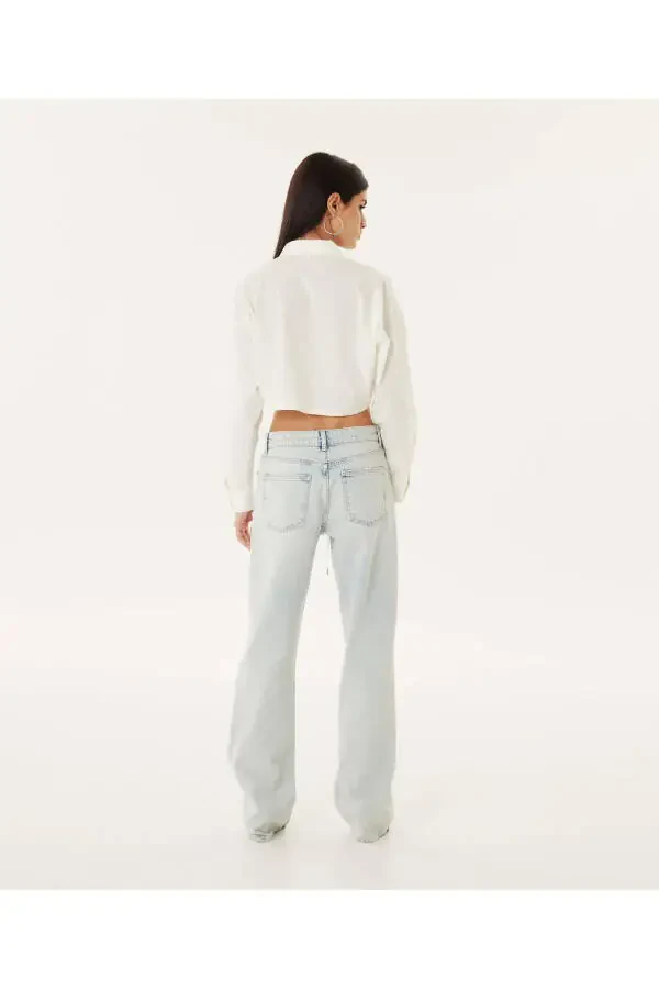 Baskılı poplin gömlek - 12