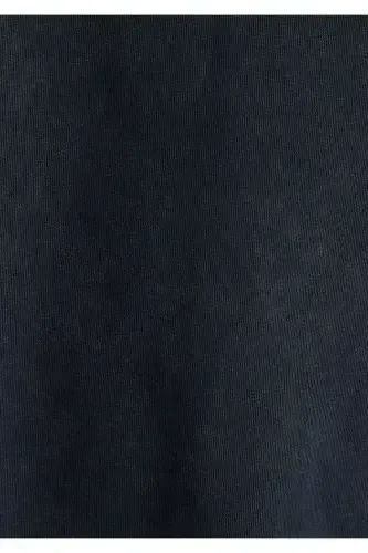 Baskılı Siyah Tişört Loose Fit / Bol Rahat Kesim 1613224-900-Siyah - 7