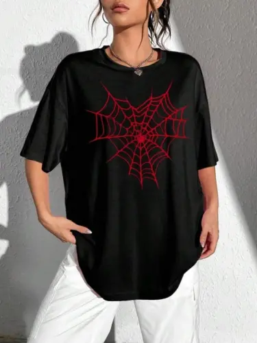 Baskılı T-shirt - Siyah - BÜYÜKBEDENIZ (1)