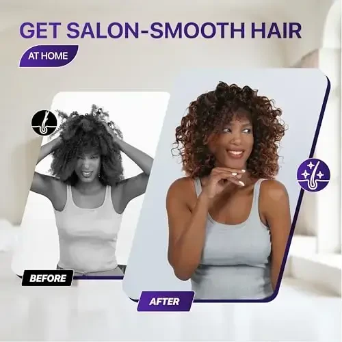 Bonnet Hair Dryer AttacModazoneent w/A Headband Integrated That Reduces Heat Around Ears & Neck - Diffuser Cap for Hair Dryer Curly Hair, Speeds Up Drying Time, Deep Conditioning at Home - Large (Purple) - 5