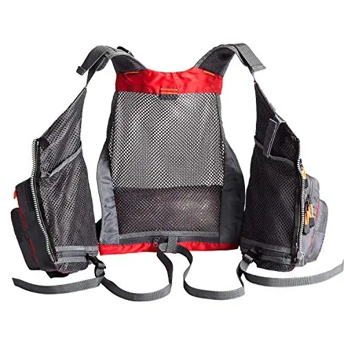 BASSDASH Strap Fishing Vest Adjustable for Men and Women, for Fly Bass Fishing and Outdoor Activities - 6