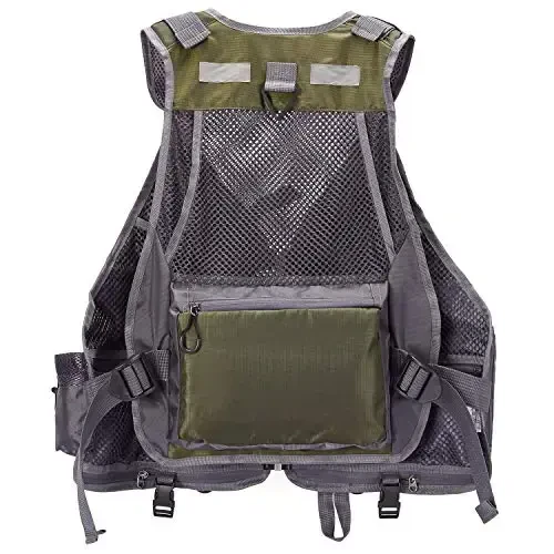 BASSDASH Strap Fishing Vest Adjustable for Men and Women, for Fly Bass Fishing and Outdoor Activities - 5
