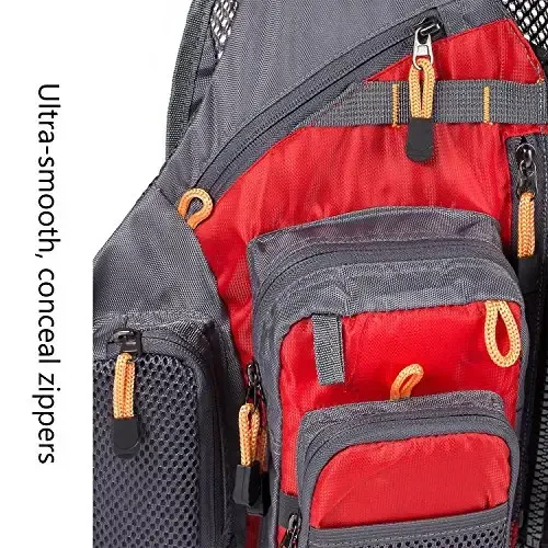 BASSDASH Strap Fishing Vest Adjustable for Men and Women, for Fly Bass Fishing and Outdoor Activities - 7