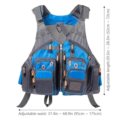 BASSDASH Strap Fishing Vest Adjustable for Men and Women, for Fly Bass Fishing and Outdoor Activities - BASSDASH (1)