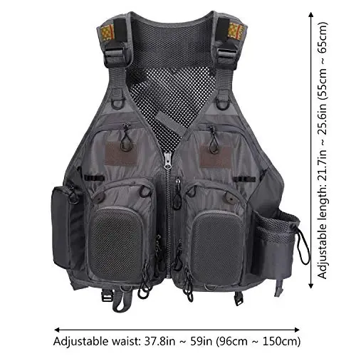 BASSDASH Strap Fishing Vest Adjustable for Men and Women, for Fly Bass Fishing and Outdoor Activities - BASSDASH (1)