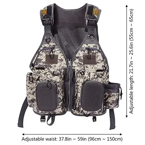 BASSDASH Strap Fishing Vest Adjustable for Men and Women, for Fly Bass Fishing and Outdoor Activities - BASSDASH (1)