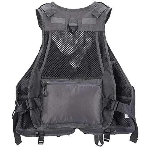BASSDASH Strap Fishing Vest Adjustable for Men and Women, for Fly Bass Fishing and Outdoor Activities - 5