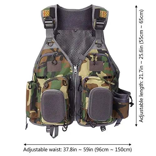BASSDASH Strap Fishing Vest Adjustable for Men and Women, for Fly Bass Fishing and Outdoor Activities - BASSDASH (1)