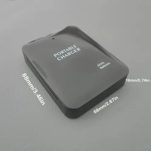 Batareya bilan ishlaydigan telefon zaryadlovchi LED|Favqulodda USB batareyali quvvat banki portativ 4 AA batareyali rozetka (2 dona qora) - 3