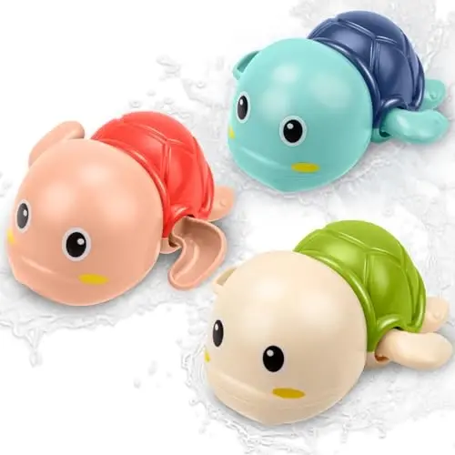 Bath Toys, 6 Pack Swimming Turtle Baby Bath Toys for Toddler 1-3, Water Pool Floating Wind Up Toys for 1 Year Old Boy Girl Gifts, Infant Toddlers Kids Bathtub Toys - BATH (1)